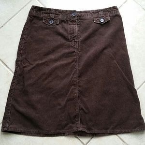H&M Brown Corduroy Skirt